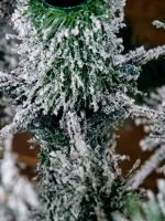 Заснеженная елка с шишками «ile Grande» (Литая+пвх) 210 см / 2,1 м