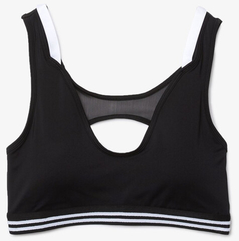 ТОП теннисный Lacoste Contrast Accents And Cut-Outs Sports Bra - черный