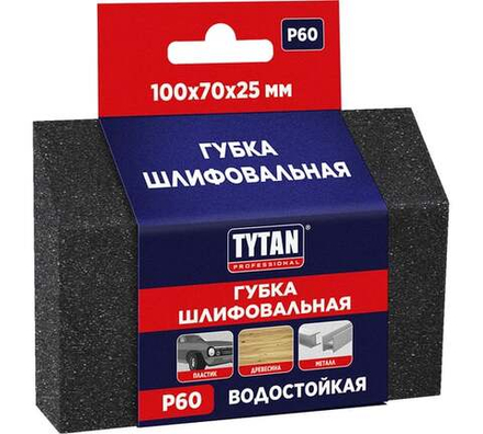Tytan Professional губка шлифовальная четырехсторонняя угловая (100x80x25 мм; Р60)