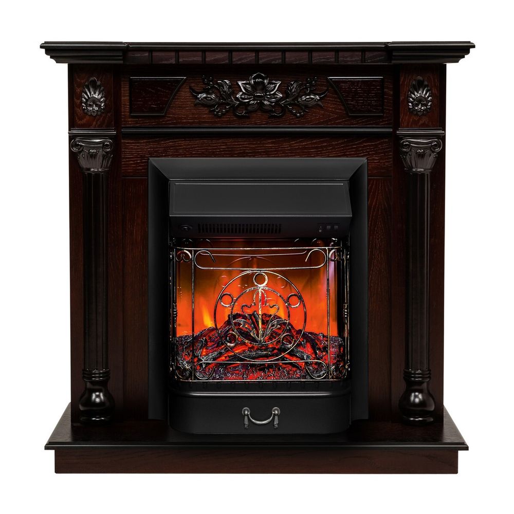 Электрокамин RealFlame Dacota AO античный дуб с очагом Majestic Lux Black