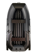 YACHTMAN-280 МНД НАДУВНОЕ ДНО (Яхтман) серый-черный (лодка ПВХ с усилением)