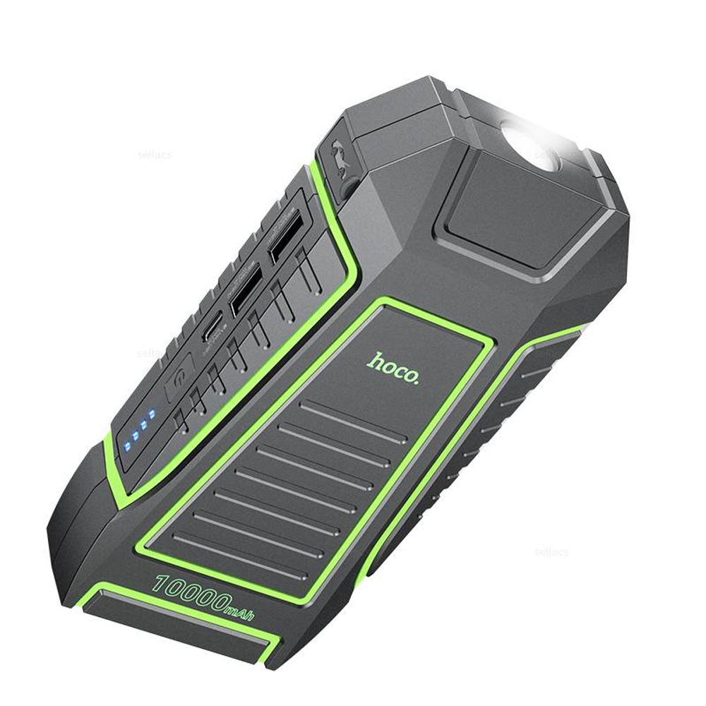 Hoco QS1 Spring портативный аккумулятор для запуска авто (10000mAh) (black) (Краснодар склад)