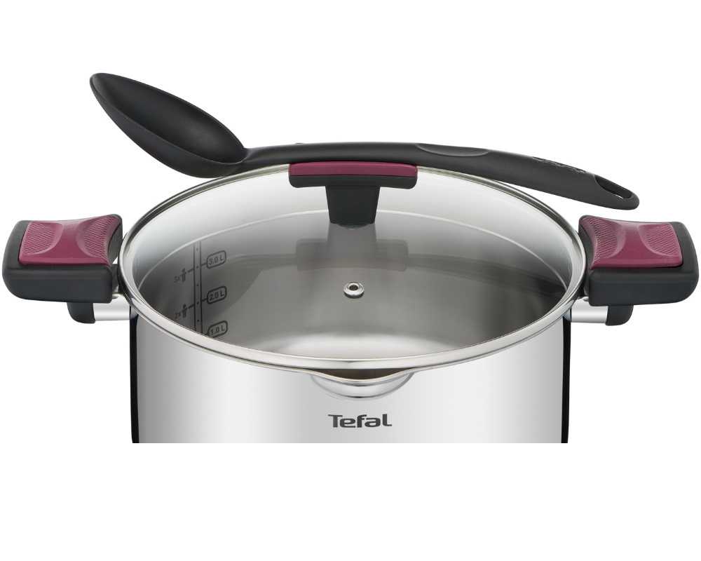 Кастрюля с крышкой Tefal Cook&Clip 6.1л 22см G7237974