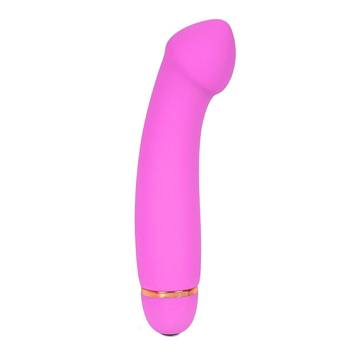 Розовый вибромассажер 15см с изогнутой головкой Bior Toys Cosmo WSL-15012