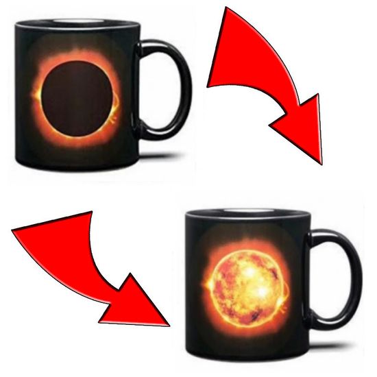 Кружка хамелеон Лунное и Солнечное затмение