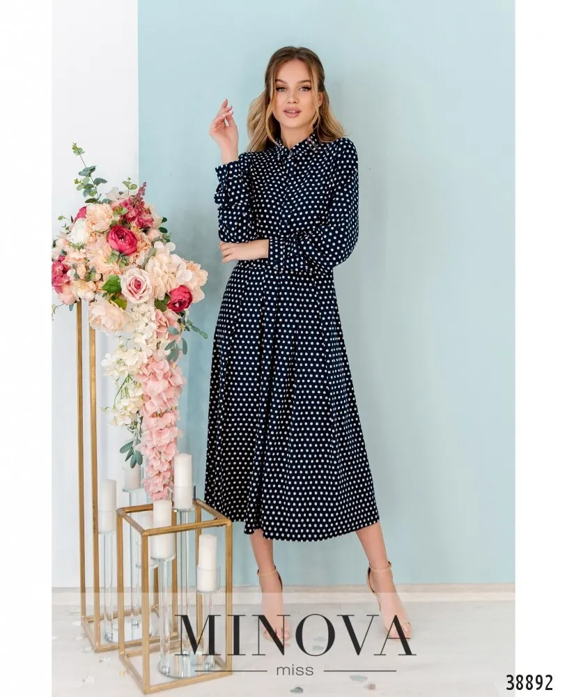 Платье 3141-темно-синий Minova
