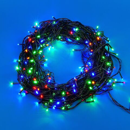 ULD-S5000-500-DGA MULTI IP20 Гирлянда светодиодная. 50м. 500 светодиодов. Разноцветный свет. Провод зеленый. ТМ Uniel