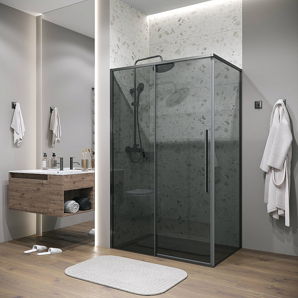 Душевой уголок Grossman Galaxy 110х100 120.K33.01.1110.42.10 стекло тонированное/профиль графит сатин