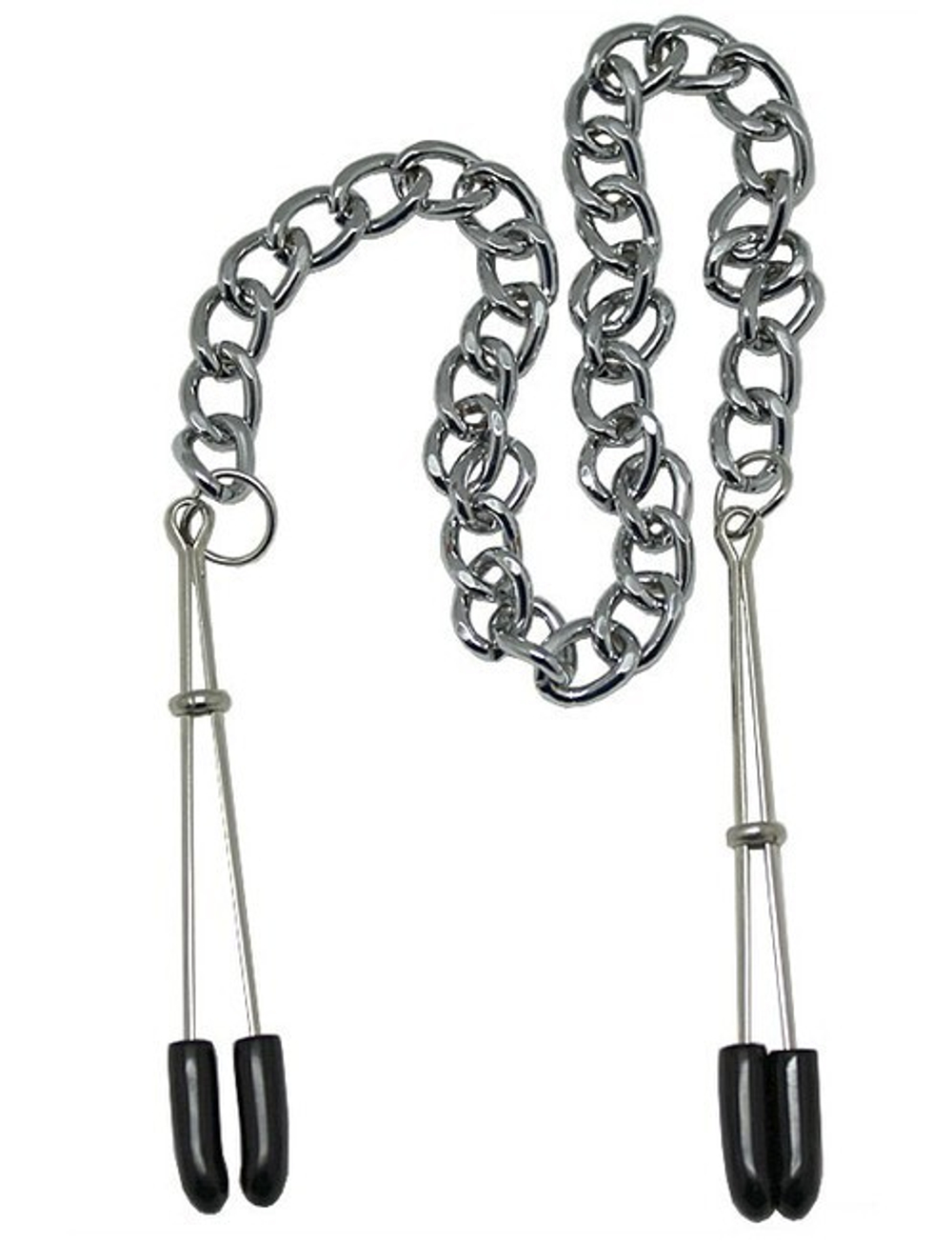 Зажимы для груди с серебристой цепочкой (Цвет: серебряный)