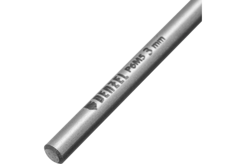 Сверло спиральное по металлу 3x61 мм, Р6М5, Golden Tip, многогранная заточка, 2 шт Denzel 718268