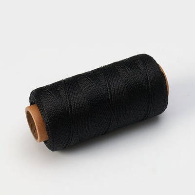 Черная крученая двухпрядная нить - 200 м. (Цвет: не задано)