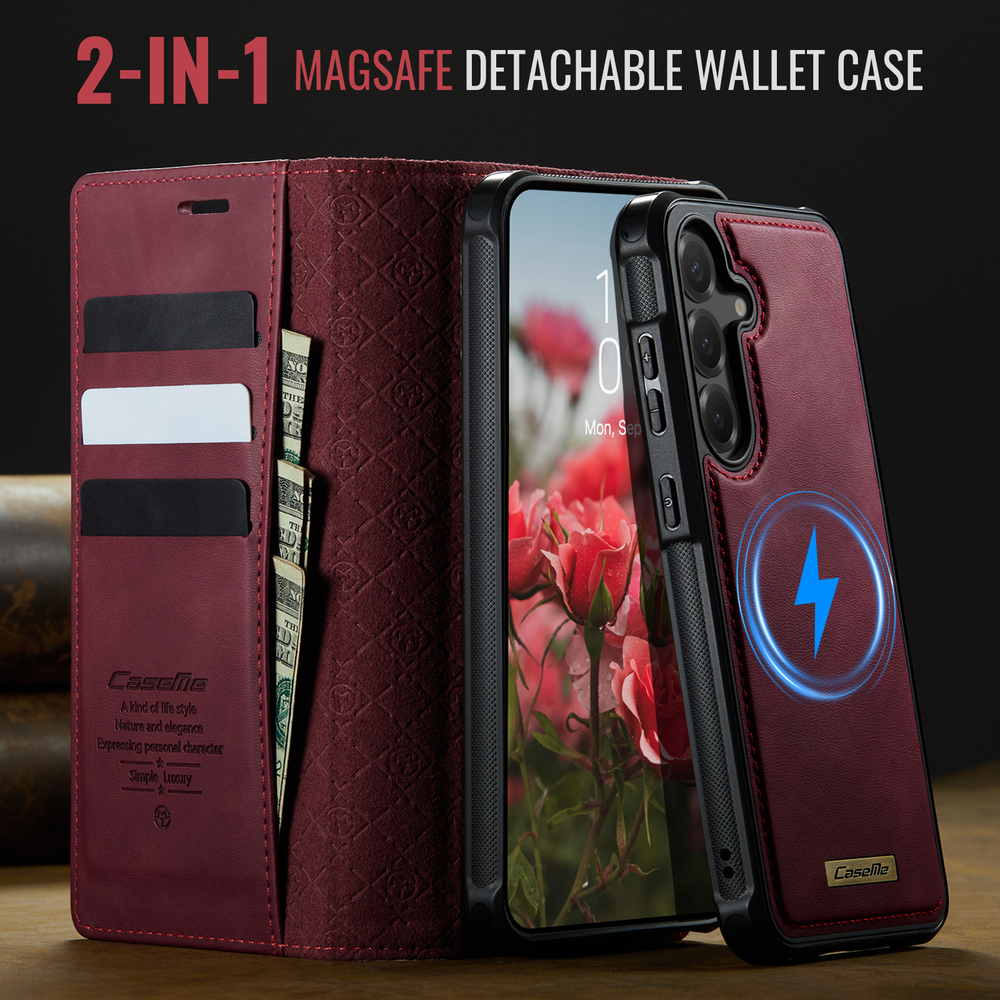Чехол-кошелек CaseMe 2 in 1 MagSafe Samsung Galaxy S24+