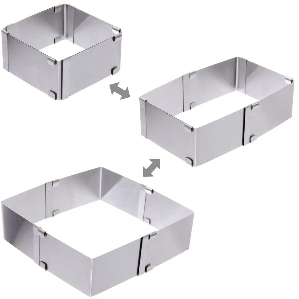 Форма для салата регулируемая «Квадрат»10*10*5см (до 17см)