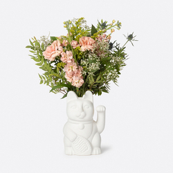 Ваза для цветов 20см Doiy Neko белая