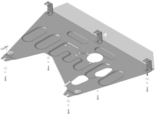 Защита стальная 1,5 мм Д, КПП Hyundai Creta с 2016 г MOTODOR.50911