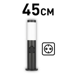 Светильник уличный напольный ЭРА «Беллона» GBF-103-1-BL-0450 230В Е27 IP54 черный с розеткой