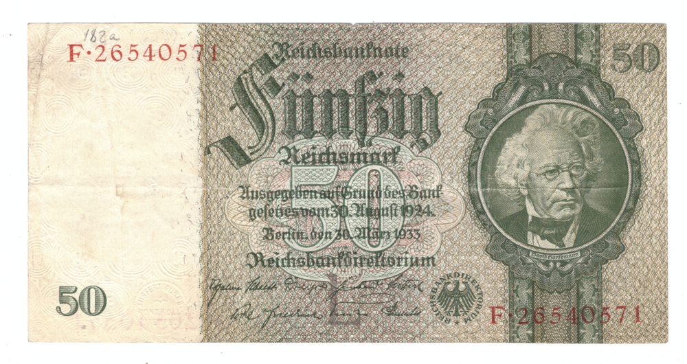 Германия. Рейхсбанк. 50 рейхсмарок 1933