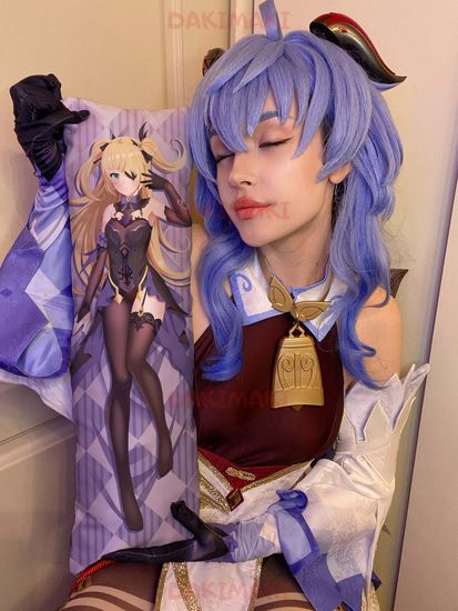 Мини дакимакура Фишль из Геншин Импакт | Genshin Impact арт. M0803, 60х20 см