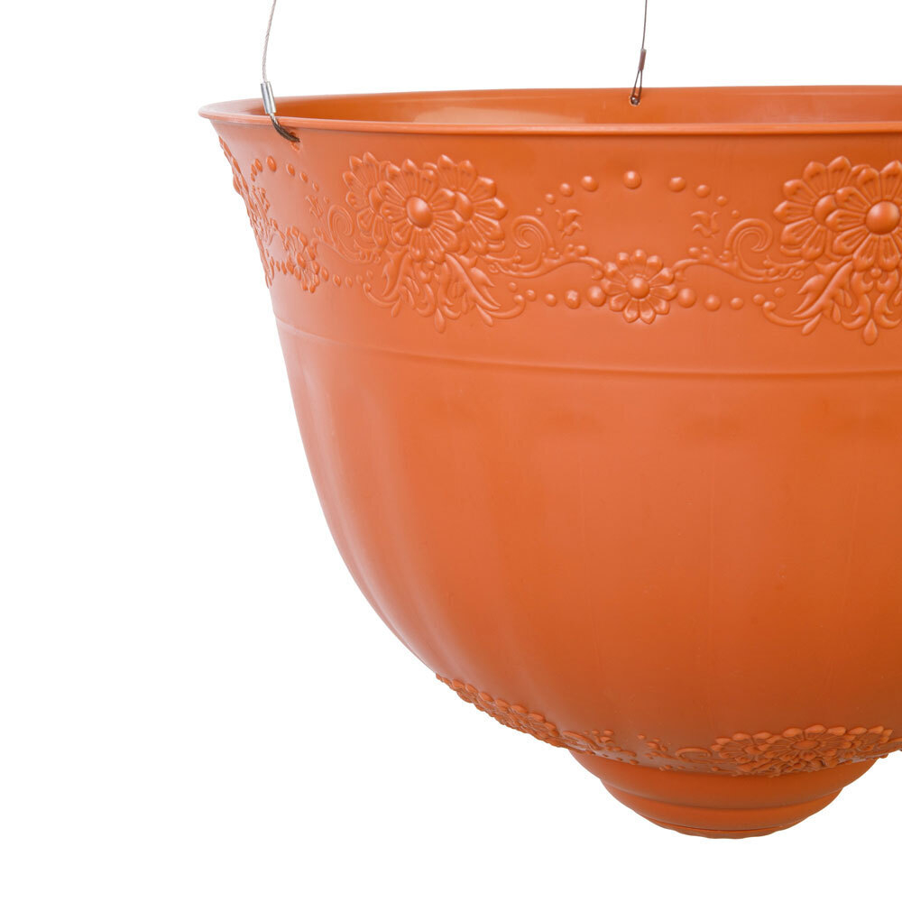 Кашпо Венеция 10л с подвесом-трос, коричневый