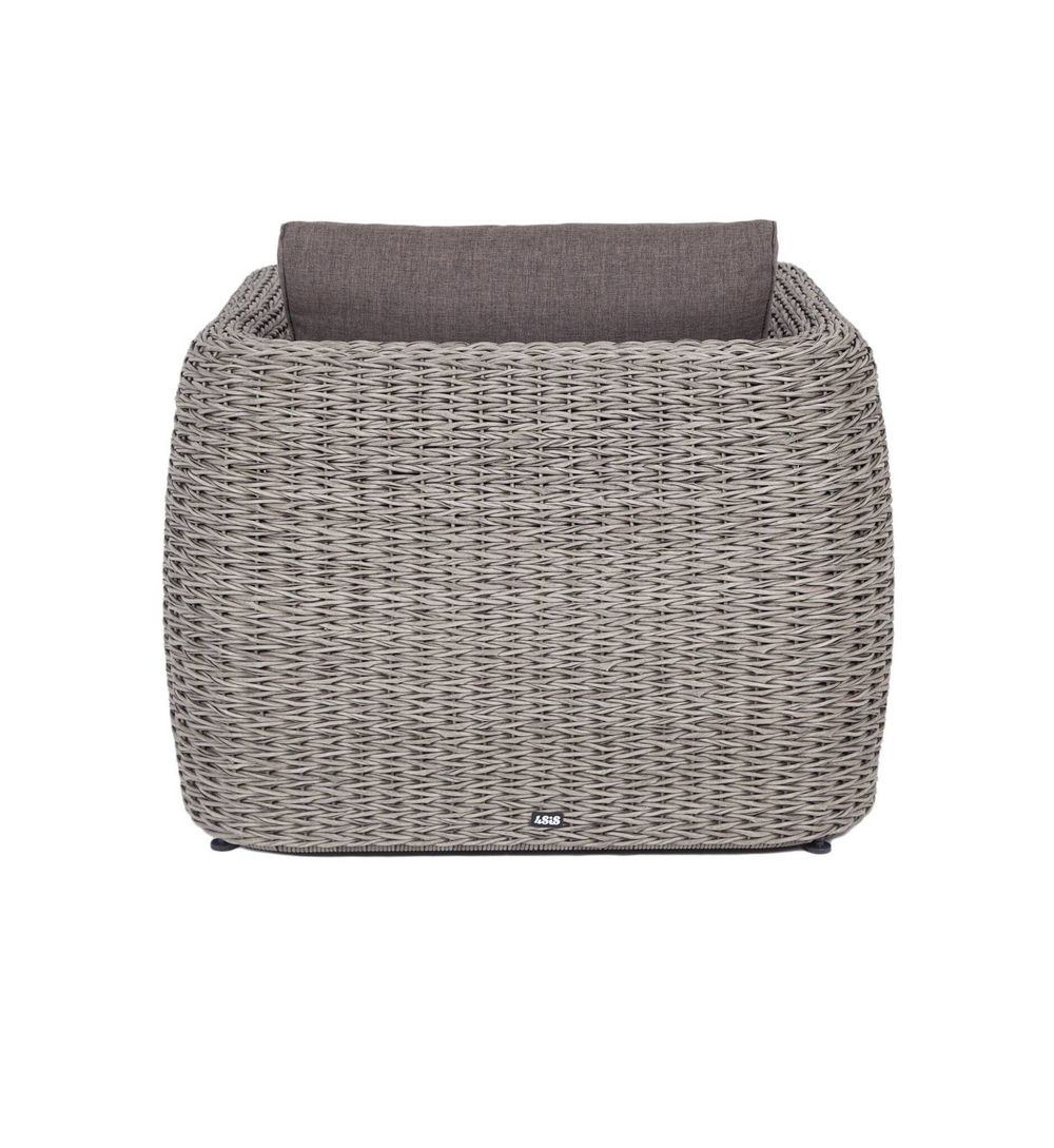 "Кальяри" кресло из искусственного ротанга (гиацинт), цвет серый