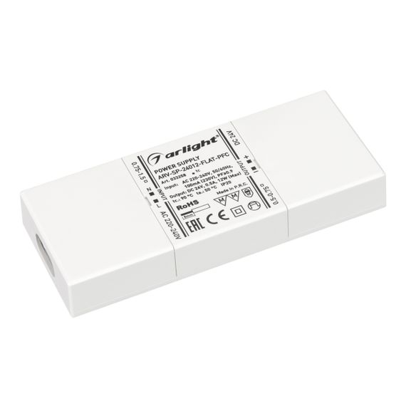 Блок питания Arlight ARV-SP-24012-FLAT-PFC 24V 12W IP20 0,5A 033258