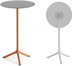 Стол ламинированный барный складной Scab Design Tripe Folding, терракотовый, светло-серый