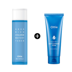 Ottie Aqua Rich Deep Cleansing Foam увлажняющая пенка для умывания с ледниковой водой Аляски и BHA-кислотой