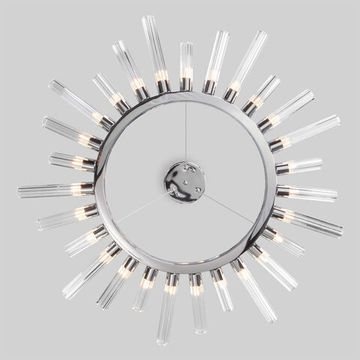 Умная подвесная люстра со стеклянными плафонами 27*G4 558 хром Sole Bogate's