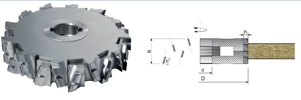 PCD фреза D.200x28 35/40+2DKN Z=4 (12+12) H6
