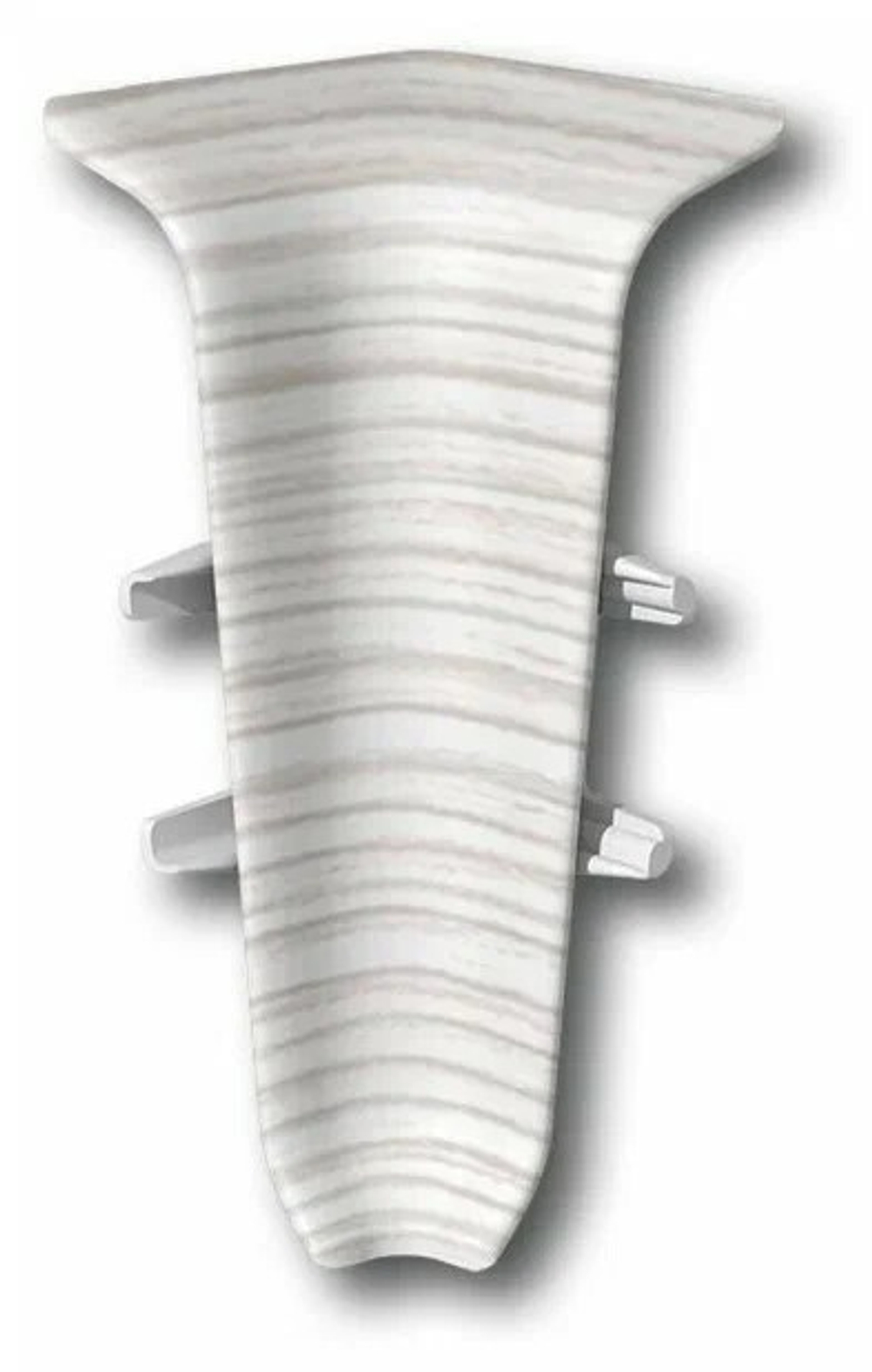 Угол внутренний для плинтуса 85мм "Деконика", 255 Ясень бьянко