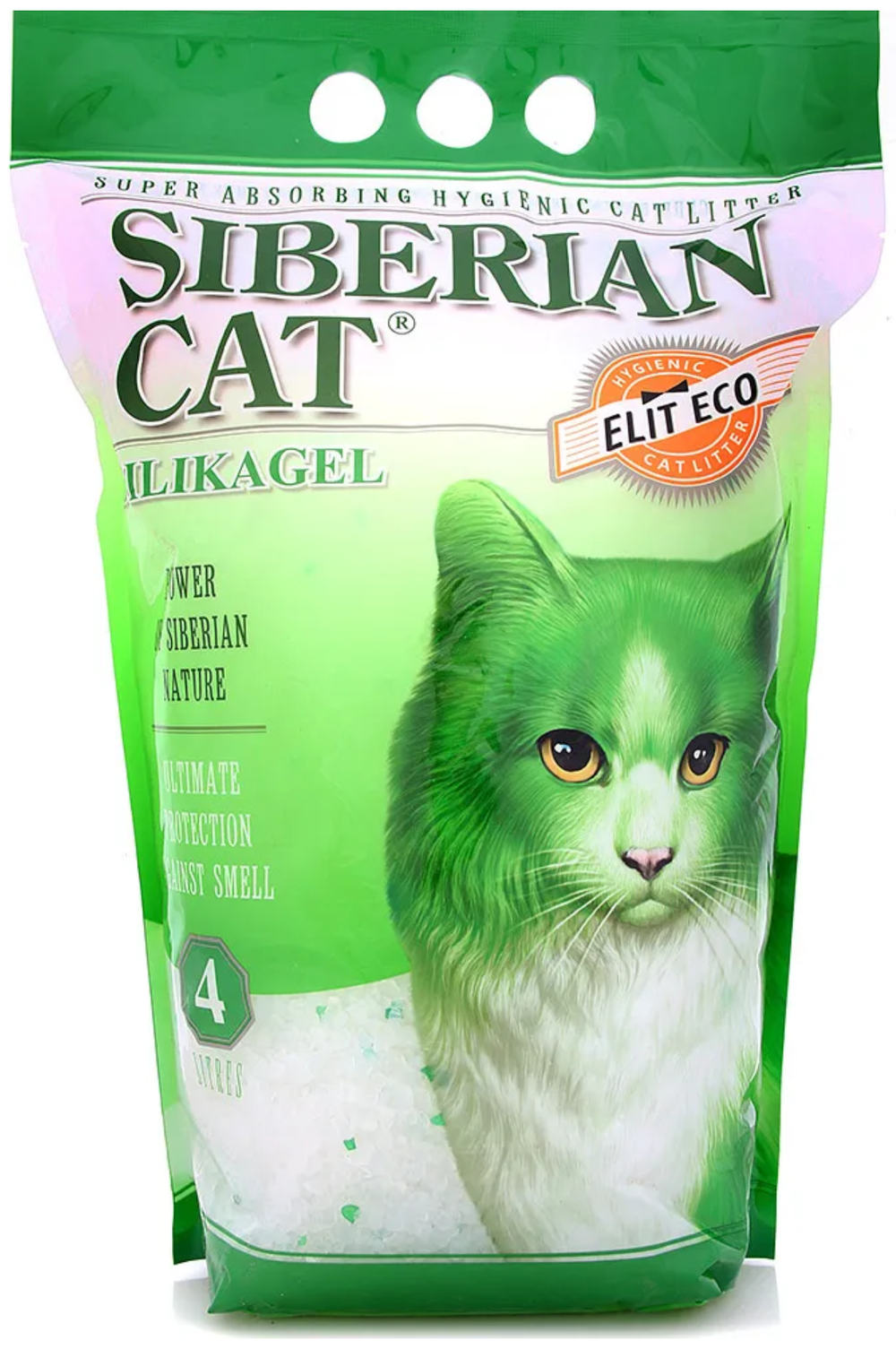 Сибирская кошка силикагель 4л. Зеленый