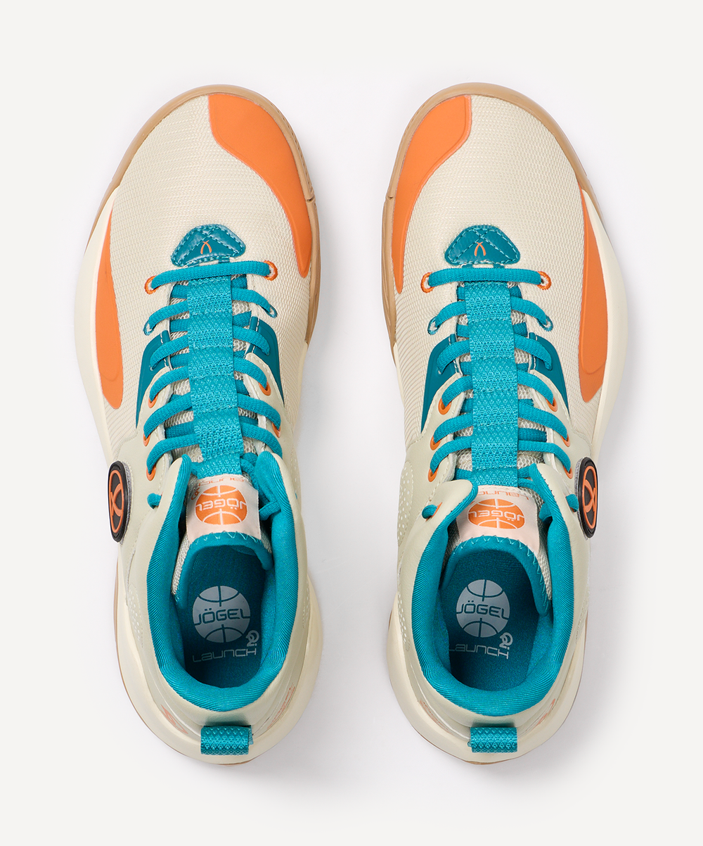 Кроссовки баскетбольные JÖGEL Launch 2.0 MID, бежевый/оранжевый