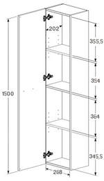 Шкаф-колонна Roca Victoria 1500 городской дуб A857564402