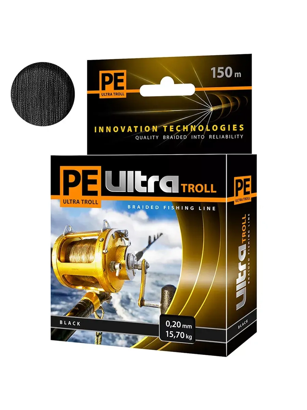 Плетеный шнур рыболовный TROLL Dark Green 0,18mm 150m