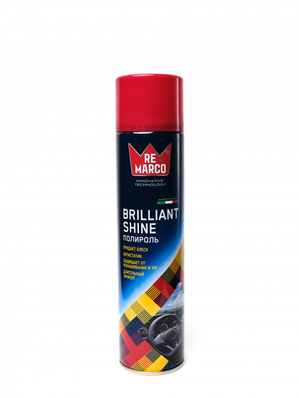 RM-410 RE MARCO Полироль пластика BRILLIANT SHINE 400 мл (аэр.), RED FRUIT