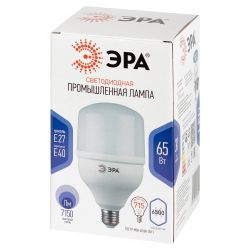 Лампа светодиодная ЭРА STD LED POWER T140-65W-6500-E27/E40 65Вт колокол холодный дневнoй свет Е27/Е40 | Лампы cветодиодные POWER