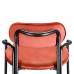 Стул барный LATITUDE Ror, Round, велюр, черный/темно-красный