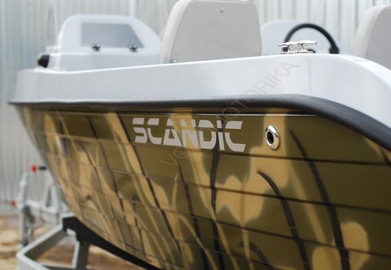 Алюминиевый катер SCANDIC HAVET 480 AL (зеленый камуфляж)
