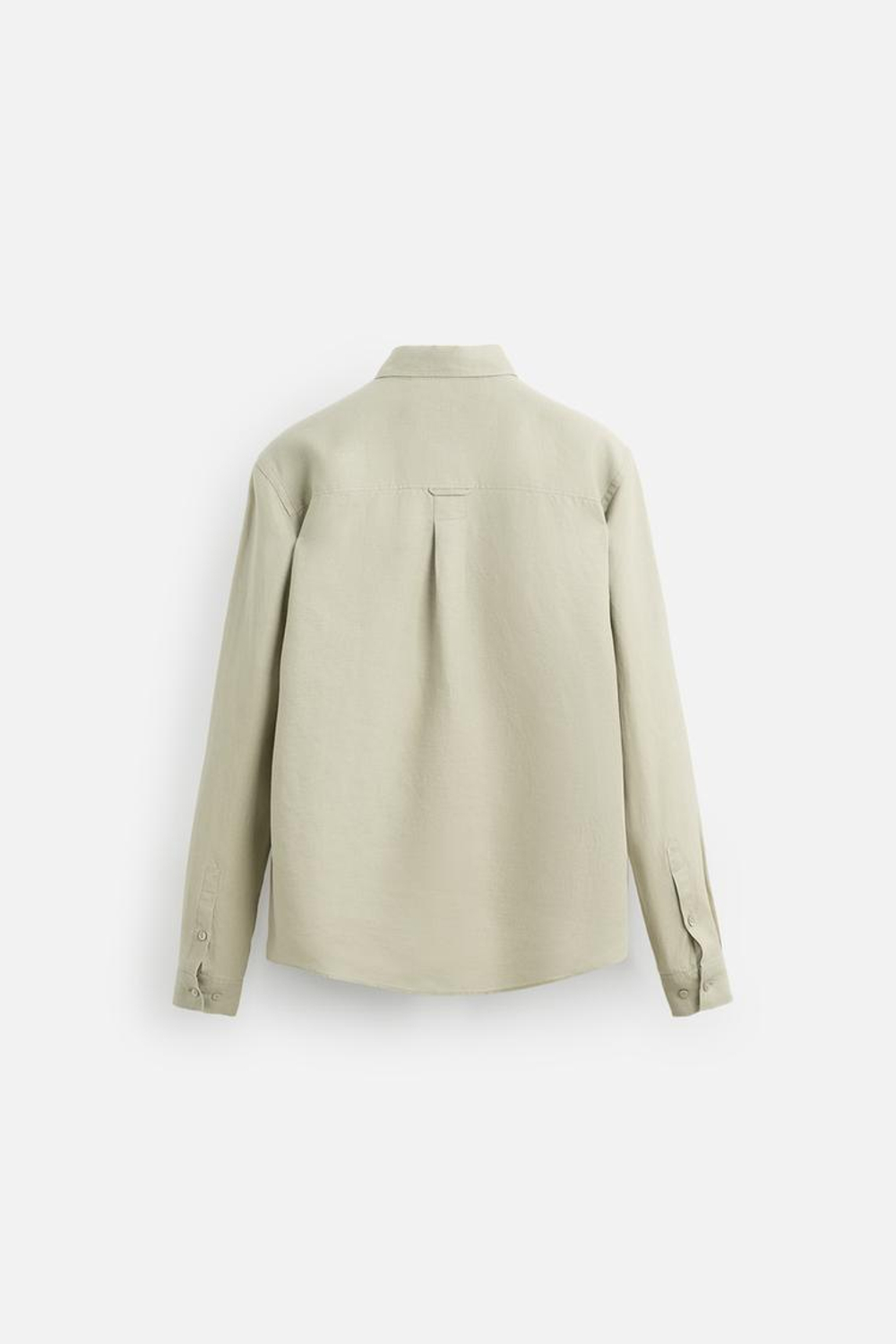 ZARA РУБАШКА ИЗ 100% ЛЬНА, СВЕТЛО-БЕЖЕВЫЙ