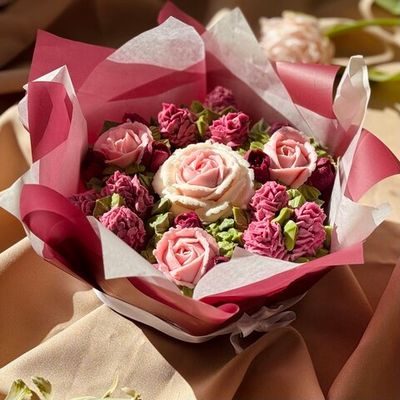 Букет капкейков «Цветочная структура»