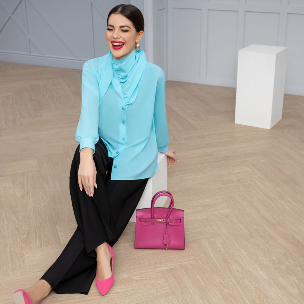 Блуза Делюсь настроением (нежный ментол) Charutti (Акция)