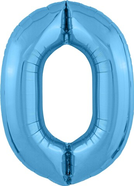 Цифра 0 голубой 40” ж78