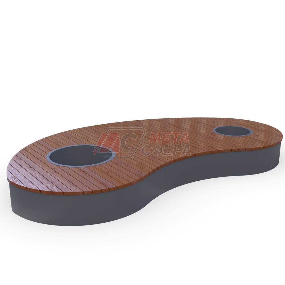 Скамья с цветочницами Гринпарк