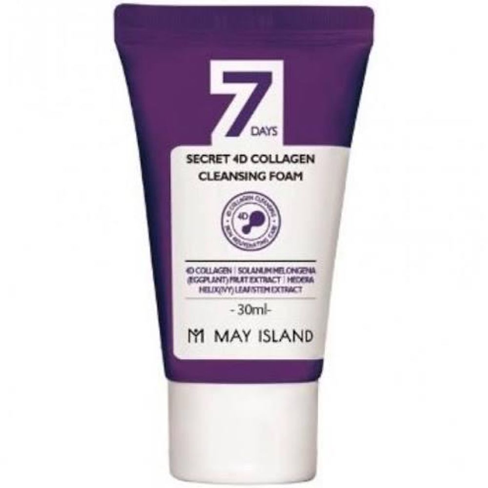 May Island 7 Days Secret 4D Collagen Cleansing Foam очищающая пенка с коллагеном