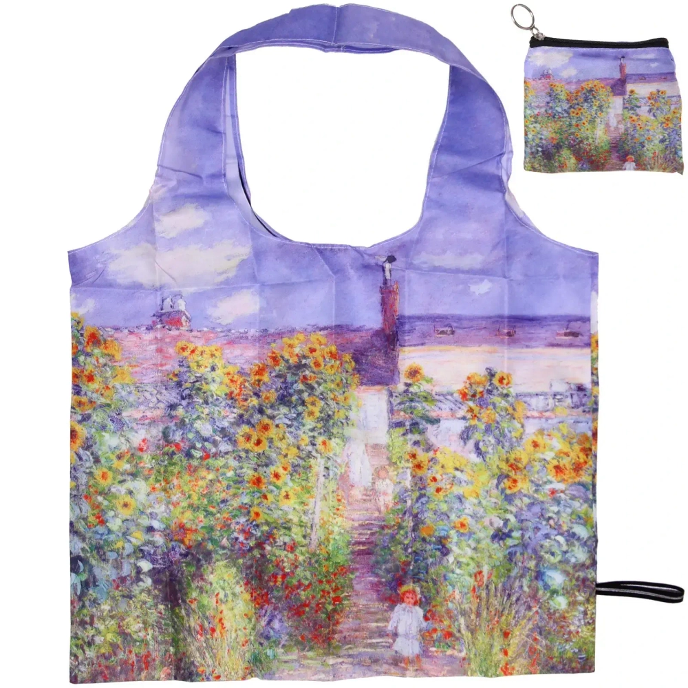 Сумка - шоппер в чехле с замком водонепроницаемая «ИДЕЯДОМА», принт моне сад, 46*55см