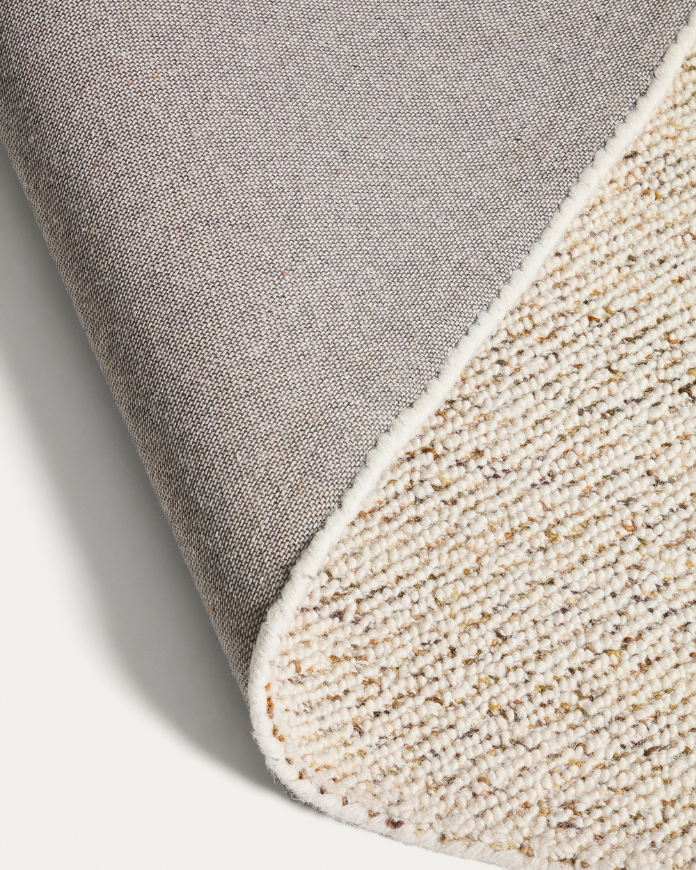 Ковер Lenuo из шерсти жаккардовый цвет экрю, 200 x 300 см