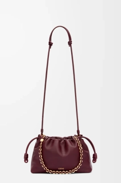 Loewe Сумка Flamenco среднего размера из мягкой кожи ягненка наппа, бургунди