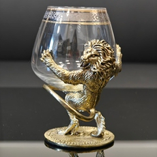 Бокал для коньяка "Лев" в подарочном футляре