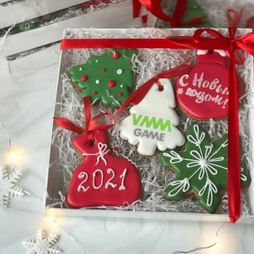 Новогодний набор пряников c логотипом