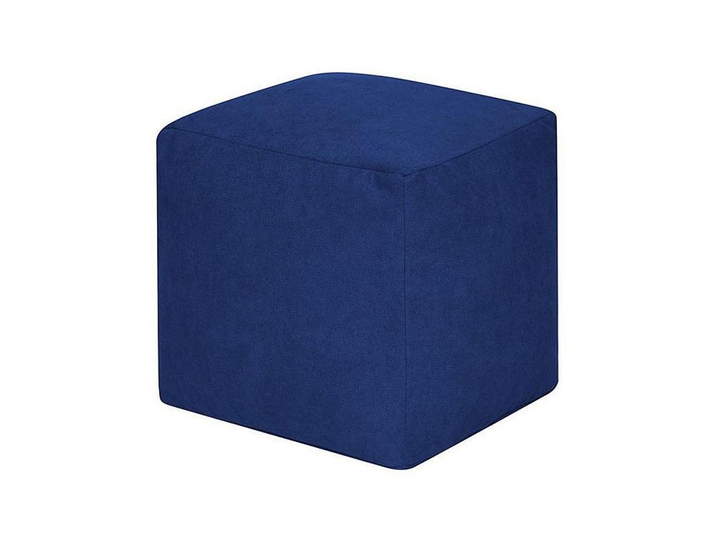 Пуф Куб велюр синий